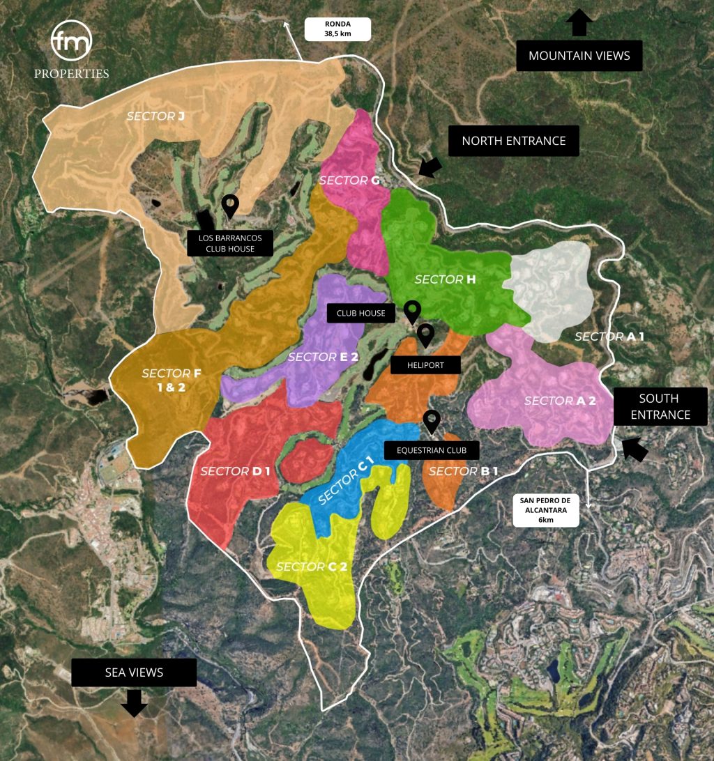Carte Zagaleta - Zones